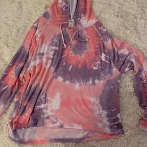 NWT Victoria’s Secret crop tie dye hoodie